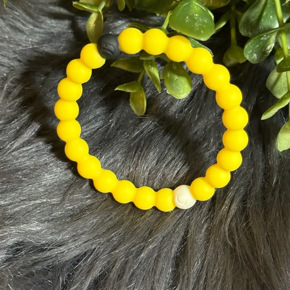 Lokai Yellow Bead Bracelet‎ with Black Accent